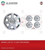 Car 15Inch Nylon Silver Wheel Hub Cap Cover With Logo, Set Of 4
