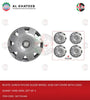 Wheel Hub Cap Cover With Logo Sunny 14Inch Nylon Silver 1998-2004, Set Of 4