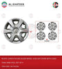 15Inch Nylon Silver Wheel Hub Cap Cover With Logo Tiida 2008-2011, Set Of 4