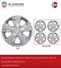 Wheel Cap Cover with Logo with 14Inch Nylon Silver Set Of 4