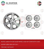 14Inch Nylon Silver Wheel Hub Cap Cover With Logo Accent 2006-2010, Set Of 4