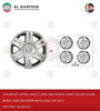 Ruote Optra Lacetti 2003-2009 14Inch Nylon Silver Wheel Hub Cap Cover With Logo, Set Of 4