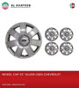 Universal Car 15Inch Nylon Silver Wheel Hub Cap Cover With Logo, Set Of 4