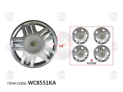 Ruote Kangoo 2012+ 15Inch Nylon Silver Wheel Hub Cap Cover With Logo, Set Of 4