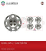 Universal Car 14Inch Nylon Silver Wheel Hub Cap Cover With Logo, Set Of 4 - Wc86714Pg