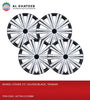 Al Khateeb 15 Inch Black & Silver Universal Hubcap Wheel Covers - Set Of 4