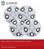 14 Inch Charcoal & Silver Universal Hubcap Wheel Covers - Set Of 4