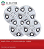 Al Khateeb 14 Inch Charcoal & Silver Universal Hubcap Wheel Covers - Set Of 4