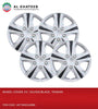 14 Inch Dual Color Black & Silver Universal Hubcap Wheel Covers - Set Of 4