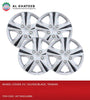 Al Khateeb 14 Inch Dual Color Black & Silver Universal Hubcap Wheel Covers - Set Of 4