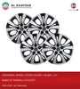 14 Inch Dual Color Black & Silver Universal Sporty Hubcap Wheel Covers - Set Of 4, Taiwan Made