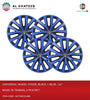 14 Inch Dual Color Black & Blue Universal Hubcap Wheel Covers - Set Of 4, Taiwan Made