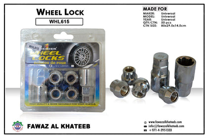 Premier Universal 1 Wheel Locks 12Mmx1.5Mm 6Pcs/Set
