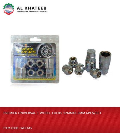 Premier Universal 1 Wheel Locks 12Mmx1.5Mm 6Pcs/Set