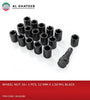 Universal Car Wheel Rim Lug Nut Spline Lock 12Mmx1.5 Rh Black 16+1Pc Key Acorn