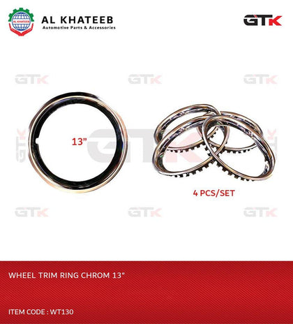 WHEEL TRIM RING CHROM 13