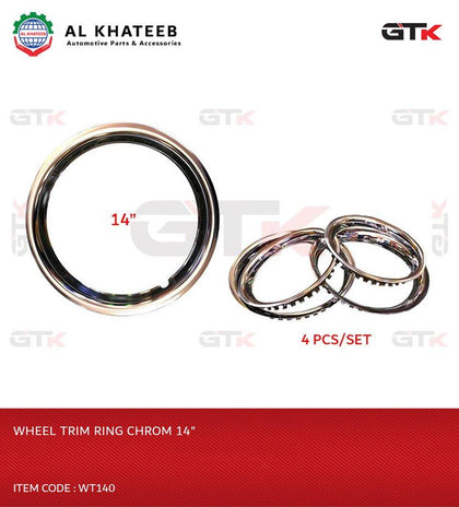 WHEEL TRIM RING CHROM 14