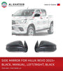 YTM Manual Foldable Side Mirror For Hilux Revo & Fortuner 2015+ Black