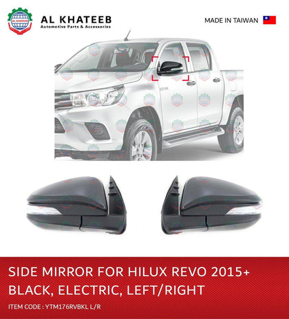 Electric Foldable Black With Led Side Mirror For Hilux Revo & Fortuner 2015+
