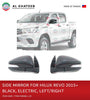 Al Khateeb Ytm Side Mirror Right Electric Fordable Black With Led Hilux Revo Fortuner 2015+