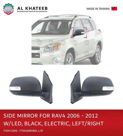 Electric Foldable Black With Led Side Mirror For Rav4 2006-2012