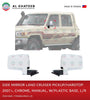 Al Khateeb Ytm Manual Side Mirror Metal Base For Land Cruiser Pickup / Hardtop 1989+, Chrome, L-H
