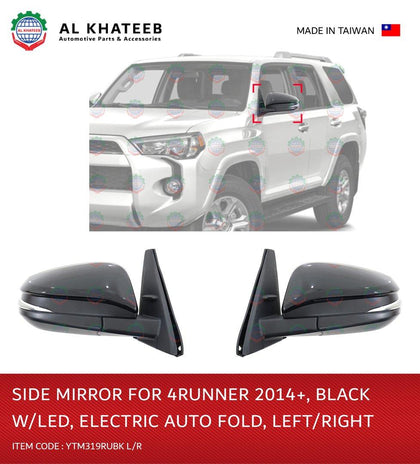Al Khateeb Ytm Electric Foldable Black With Led Side Mirror For 4Runner 2014-2023, L-H