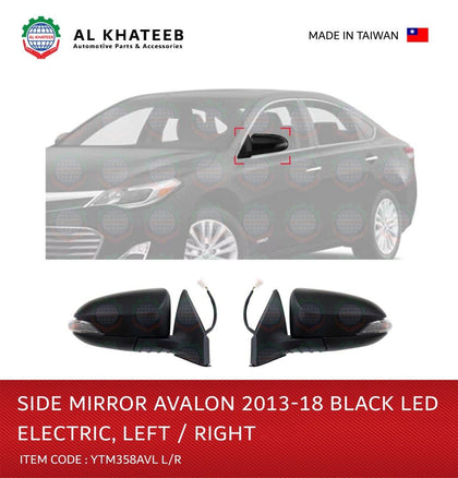 Al Khateeb YTM Car Side Mirror Right Electric Automatic Foldable Chrome With LED Avalon 2013-2018 , R-H