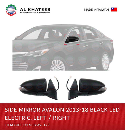Al Khateeb YTM Car Side Mirror Left Electric Automatic Foldable Chrome With LED Avalon 2013-2018 , L-H